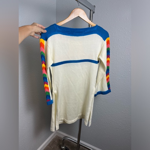 Vintage Vicki Volts Rainbow Chevron Flower Dress - Picture 10 of 16